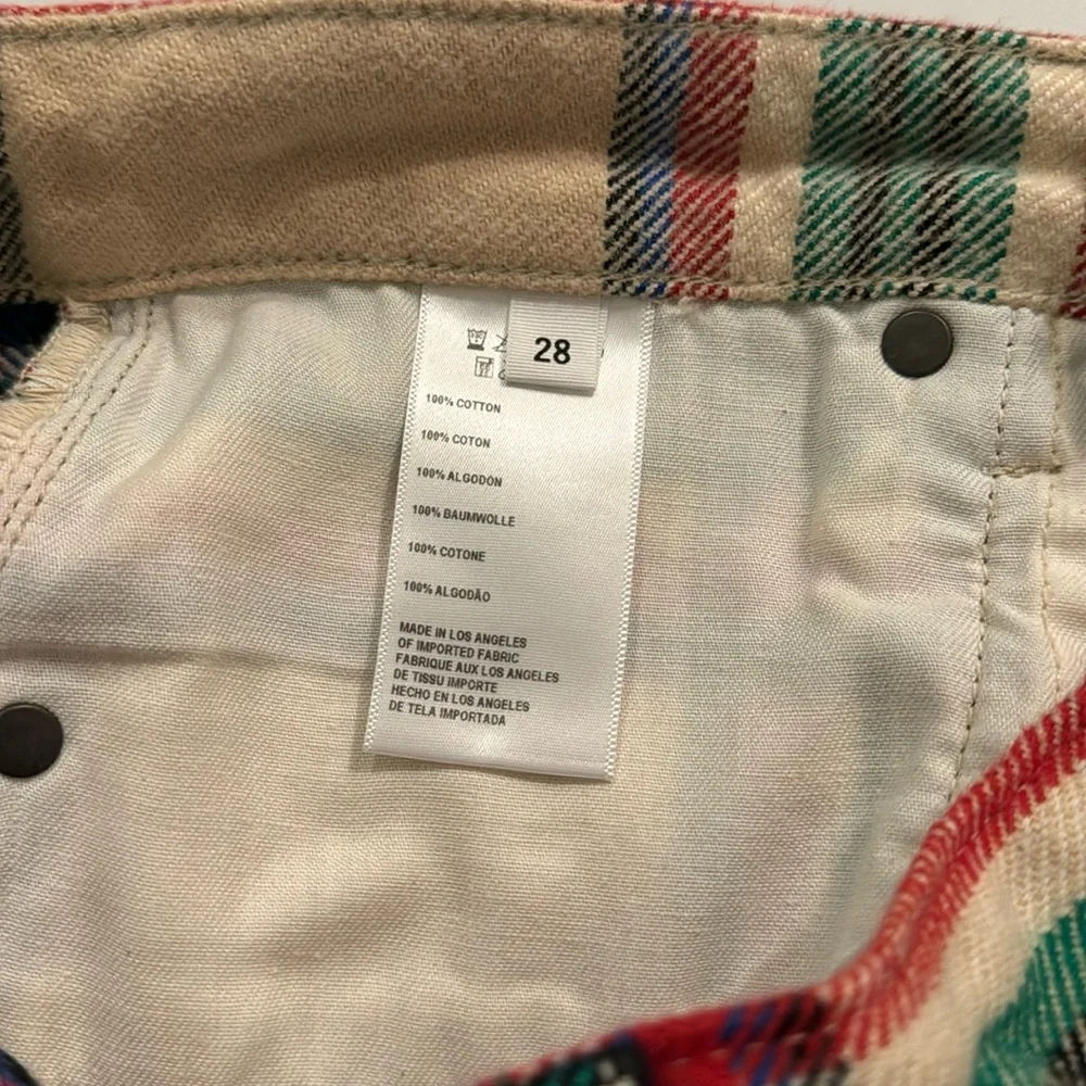 Father’s Daughter LA Raegan Denim Pants - plaid 28 - Picture 7 of 7